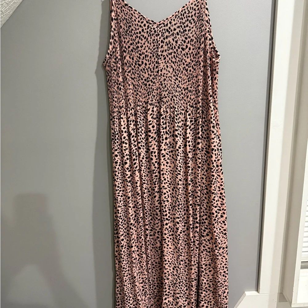 Leopard Print Pink Maxi Dress - Picture 6 of 7